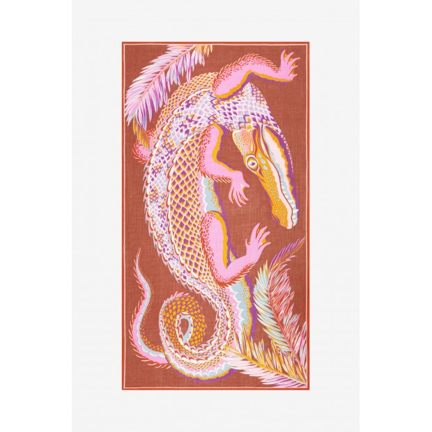 Inoui Editions medvilnės skara CROCO CARAMEL